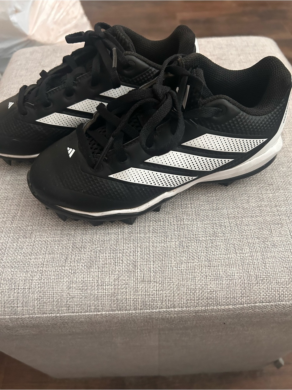 adidas Kids Black & White Adizero Cleats